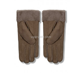 UGG Перчатки Замшевые Женские Коричневые