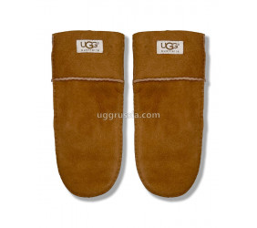 UGG Варежки Замшевые Женские Коричневые