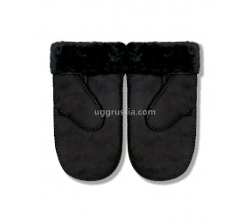 UGG Варежки Замшевые Женские Черные