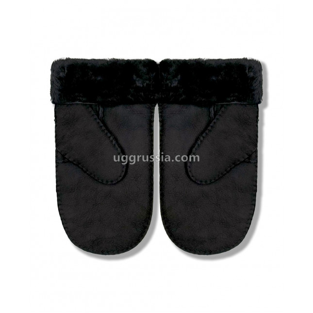 UGG Варежки Замшевые Женские Черные