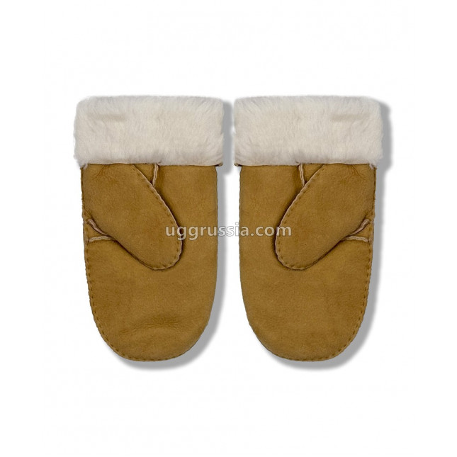 UGG Варежки Замшевые Женские Коричневые