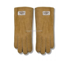 UGG Перчатки Замшевые Женские Коричневые