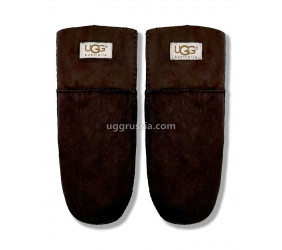 UGG Варежки Замшевые Женские Коричневые