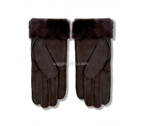 UGG Перчатки Замшевые Женские Коричневые