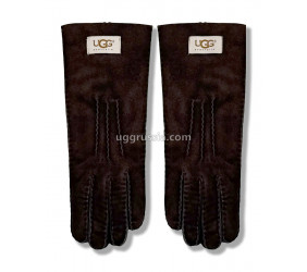 UGG Перчатки Замшевые Женские Коричневые