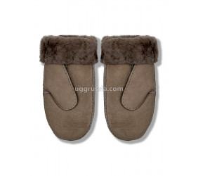 UGG Варежки Замшевые Женские Серые