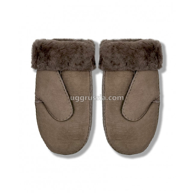 UGG Варежки Замшевые Женские Серые