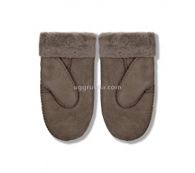 UGG Варежки Кожаные Женские Серые