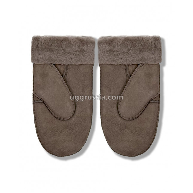 UGG Варежки Кожаные Женские Серые