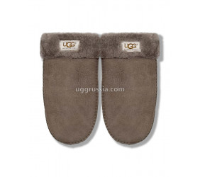 UGG Варежки Кожаные Женские Серые