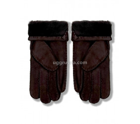 UGG Перчатки Замшевые Женские Коричневые