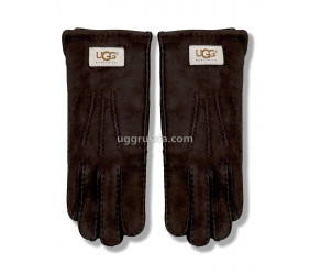 UGG Перчатки Замшевые Женские Коричневые