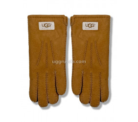 UGG Перчатки Замшевые Женские Коричневые