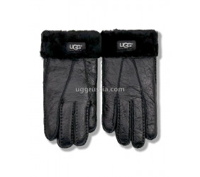 UGG Перчатки Кожаные Мужские Черные