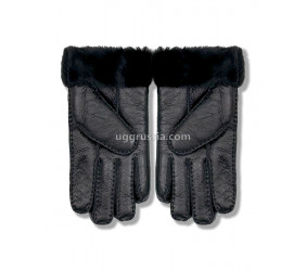 UGG Перчатки Кожаные Мужские Черные