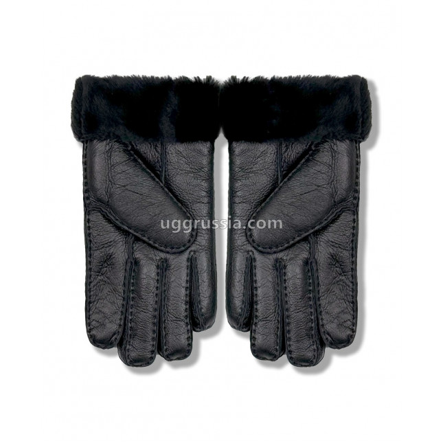 UGG Перчатки Кожаные Мужские Черные