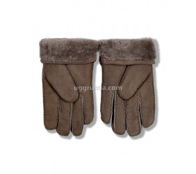 UGG Перчатки Кожаные Мужские Коричневые
