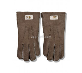 UGG Перчатки Кожаные Мужские Коричневые