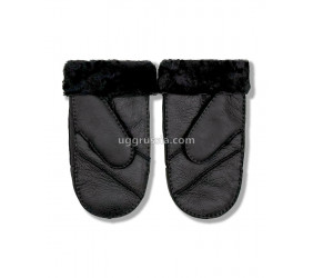 UGG Варежки Кожаные Мужские Черные