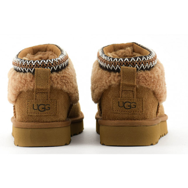 UGG Ultra Mini Lack Maxi Curly Boot Chestnut