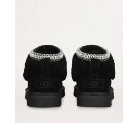 UGG Ultra Mini Lack Maxi Curly Boot Black