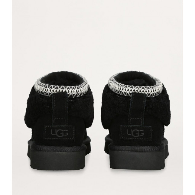 UGG Ultra Mini Lack Maxi Curly Boot Black