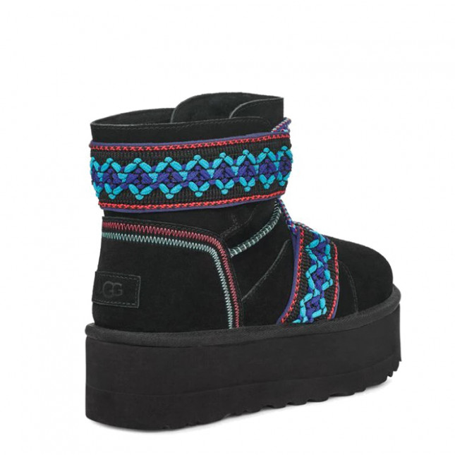 UGG Classic Mini II Braid Platform Black