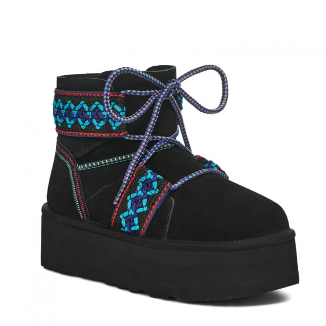 UGG Classic Mini II Braid Platform Black