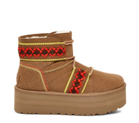 UGG Classic Mini II Braid Platform Chestnut