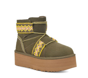 UGG Classic Mini II Braid Platform Green
