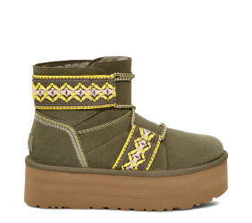 UGG Classic Mini II Braid Platform Green