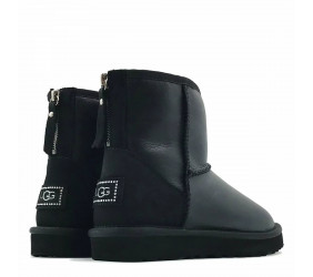UGG Classic Mini Zip Metallic Black