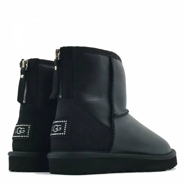 UGG Classic Mini Zip Metallic Black