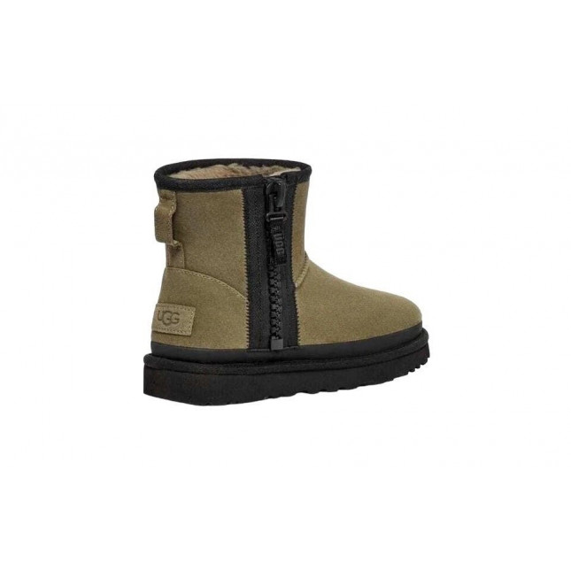 UGG Classic Mini Zipper Tape Logo Boot Burnt Olive