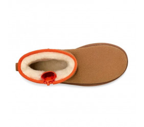 UGG Classic Mini Zipper Tape Logo Boot Chestnut