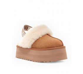 UGG Funkette Suede Platform Chestnut