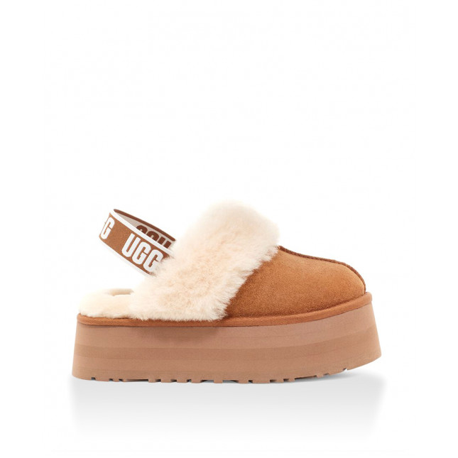 UGG Funkette Suede Platform Chestnut