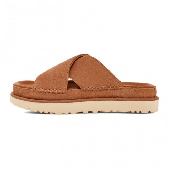 UGG Goldenstar Cross Slide - Chestnut