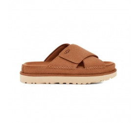 UGG Goldenstar Cross Slide - Chestnut