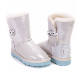 UGG Kids Bailey Button I Do White