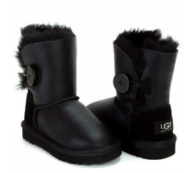 UGG Kids Bailey Button Metallic Black