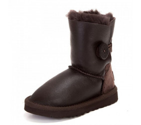 UGG Kids Bailey Button Metallic Chocolate