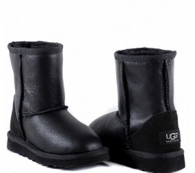 UGG Kids Classic Short Metallic Black
