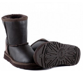 UGG Kids Classic Short Metallic Chocolate