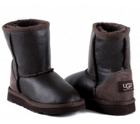 UGG Kids Classic Short Metallic Chocolate