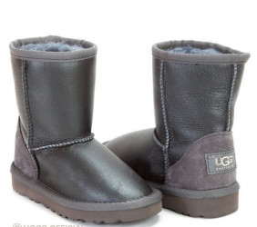 UGG Kids Classic Short Metallic Grey