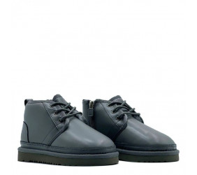 UGG Kids Neumel Zip Leather Grey