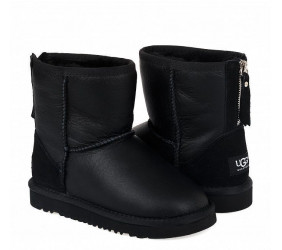 UGG Kids Zip Metallic Black