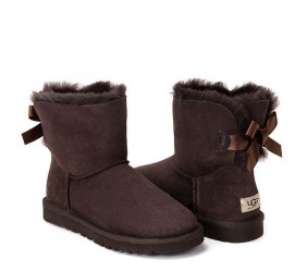 UGG Bailey Bow Mini Chocolate