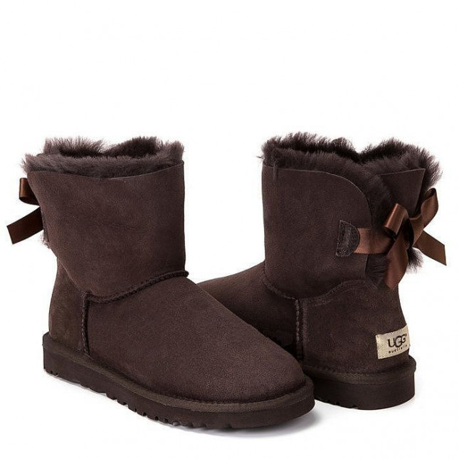 UGG Bailey Bow Mini Chocolate